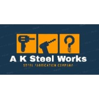 A K steel works logo, A K steel works contact details