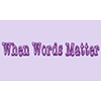 When Words Matter logo, When Words Matter contact details