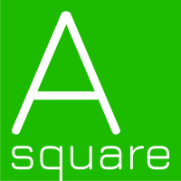 A square logo, A square contact details