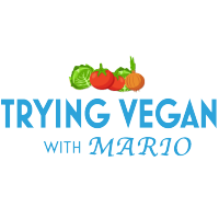 Trying Vegan with Mario logo, Trying Vegan with Mario contact details