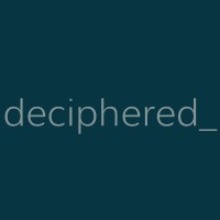 deciphered_ logo, deciphered_ contact details