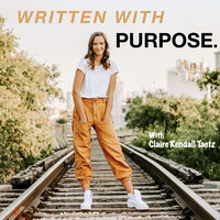 Written with Purpose Podcast logo, Written with Purpose Podcast contact details