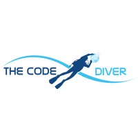 The Code Diver logo, The Code Diver contact details