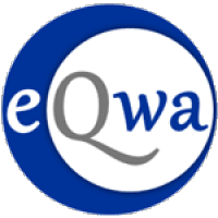 eQwa logo, eQwa contact details