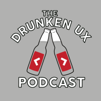 The Drunken UX Podcast logo, The Drunken UX Podcast contact details