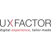 UXFactor logo, UXFactor contact details