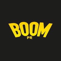 BoomPR logo, BoomPR contact details