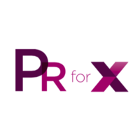 PRforX logo, PRforX contact details