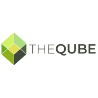 The Qube logo, The Qube contact details