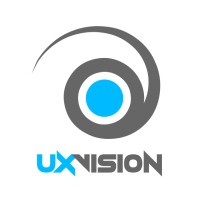 UXVision logo, UXVision contact details