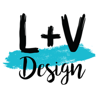 L+V Design logo, L+V Design contact details