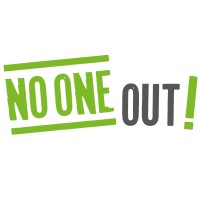 NO ONE OUT logo, NO ONE OUT contact details