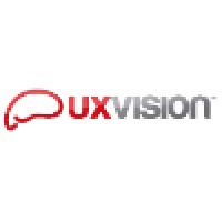 UXVision logo, UXVision contact details