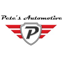 'Pete''s Tire & Automotive Service' logo, 'Pete''s Tire & Automotive Service' contact details