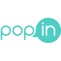 popin logo, popin contact details