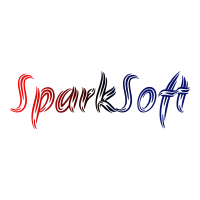 SparkSoft logo, SparkSoft contact details