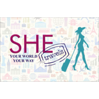 SHE TRAVELS logo, SHE TRAVELS contact details