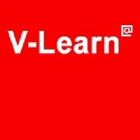 V-Learn logo, V-Learn contact details