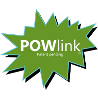 POWlink logo, POWlink contact details