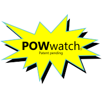 POWwatch logo, POWwatch contact details