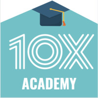 10X Academy logo, 10X Academy contact details