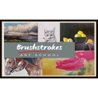 Brushstrokes Art School logo, Brushstrokes Art School contact details