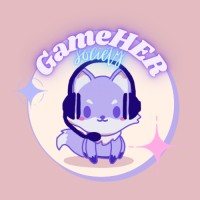 The GameHER Society logo, The GameHER Society contact details