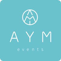 AYM Events logo, AYM Events contact details