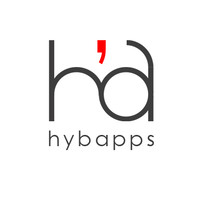 HybApps logo, HybApps contact details