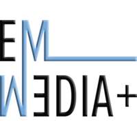 EM Media+ logo, EM Media+ contact details