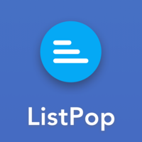 ListPop logo, ListPop contact details