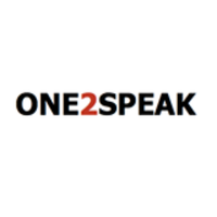 One2speak logo, One2speak contact details