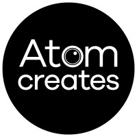 Atom creates logo, Atom creates contact details