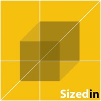 SizedIn logo, SizedIn contact details