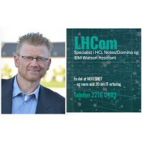 LHCom logo, LHCom contact details