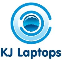 KJ Laptops logo, KJ Laptops contact details