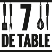 7 de table logo, 7 de table contact details