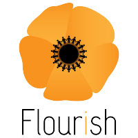 We Flourish logo, We Flourish contact details