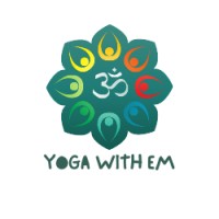 Yoga with Em logo, Yoga with Em contact details