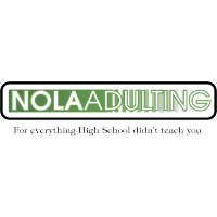 NOLA Adulting logo, NOLA Adulting contact details