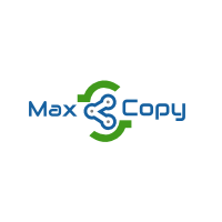 MaxCopy logo, MaxCopy contact details