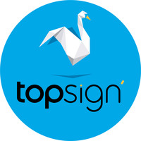 Topsign' logo, Topsign' contact details