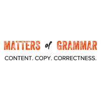 Matters of Grammar logo, Matters of Grammar contact details