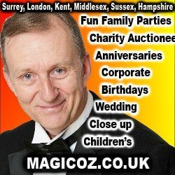 Magic OZ Magic Circle Close up and Table Magician and The Favourite Children's Entertainer logo, Magic OZ Magic Circle Close up and Table Magician and The Favourite Children's Entertainer contact details