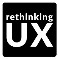 RethinkingUX logo, RethinkingUX contact details