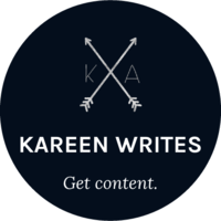 Kareen Writes logo, Kareen Writes contact details