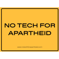 NoTechForApartheid logo, NoTechForApartheid contact details