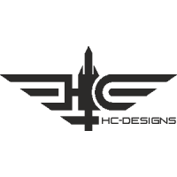 HC-DESIGNS logo, HC-DESIGNS contact details