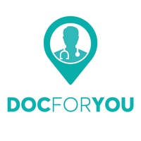 DocForYou logo, DocForYou contact details