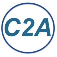 C2A Communications logo, C2A Communications contact details